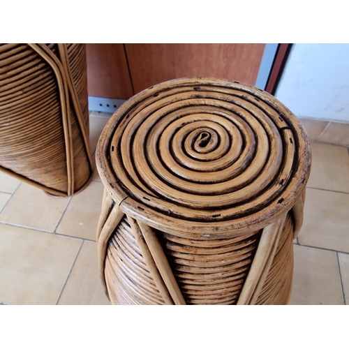 72 - Set of 2 x Graduating Decorative Bamboo Vases, (Approx. H: 71cm and 54cm), (2)