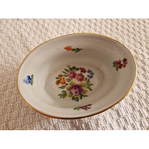 202 - Mason's Twin Handle Soup Bowl & Saucer (a/f), Together with Herend (Hungary) Floral Dish, Cottage & ... 