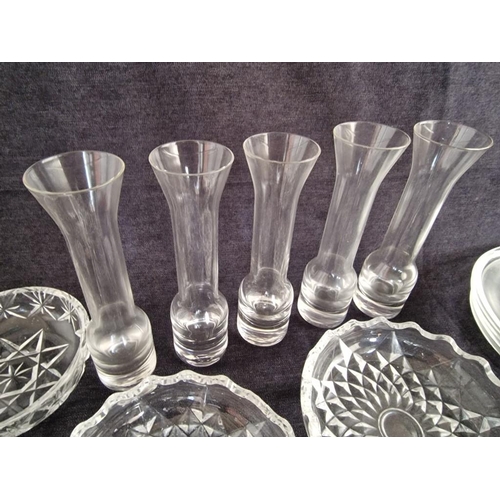 204 - Large Collection of Glassware; Decorative Dishes, Coasters, Glasses, Small Plate, etc (26)