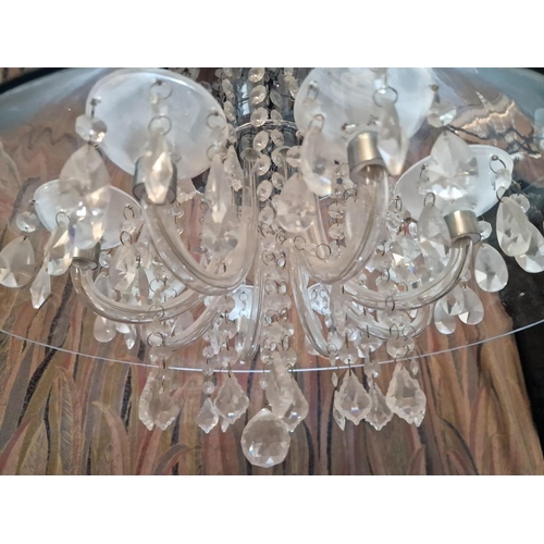 246 - Modern / Designer Crystal Chandelier with 8-Arms / 8-Spot and Glass Shade