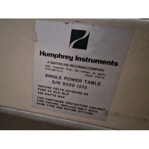 283 - Humphrey Instruments Automatic Refractor 585, on a Single Power Table (untested)