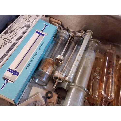 287 - Stainless Steel Tray with Collection of Assorted Vintage Medical Instruments, (Approx. 32 x 26 x 6cm... 