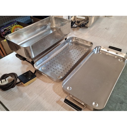 289 - Vintage Soviet Union Electric Stainless Steel Sterilization Box with Removable Tray, (Approx. 41 x 2... 