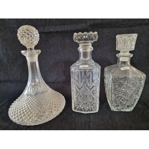 121 - 3 x Decanters, Incl. Ships Decanter, (3)