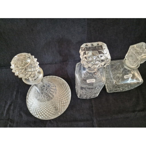 121 - 3 x Decanters, Incl. Ships Decanter, (3)