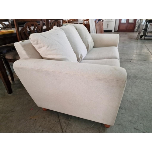 212 - Beige Fabric 2-Seater Sofa Bed