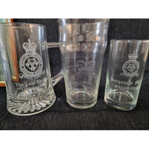 95 - Collection of Assorted RAF Items; Cap with Badge, Photo of Troodos, Beer Tankard, Pint Glass and Oth... 