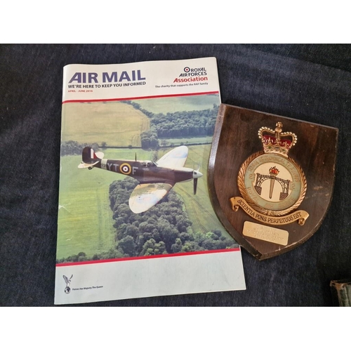 95 - Collection of Assorted RAF Items; Cap with Badge, Photo of Troodos, Beer Tankard, Pint Glass and Oth... 