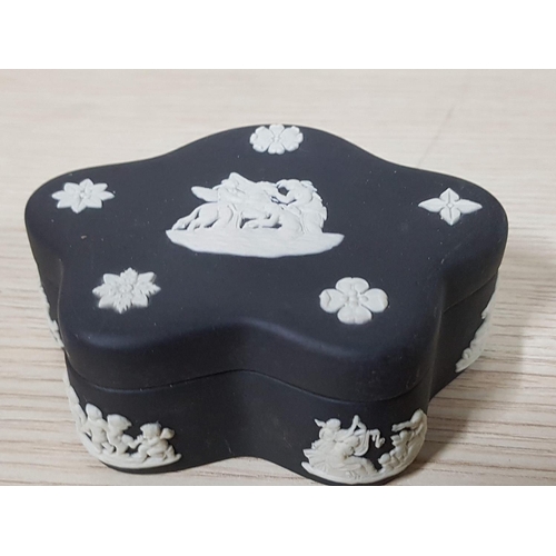 183 - Collection of Trinket Box Black Wedgwood (Approx. 9 x 7 x 3.5cm) 