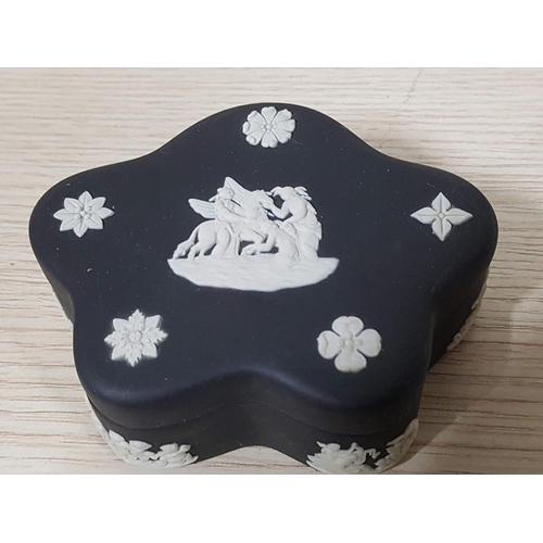 183 - Collection of Trinket Box Black Wedgwood (Approx. 9 x 7 x 3.5cm) 