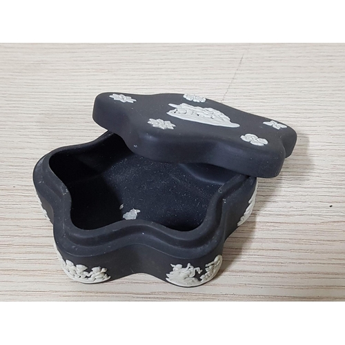 183 - Collection of Trinket Box Black Wedgwood (Approx. 9 x 7 x 3.5cm) 