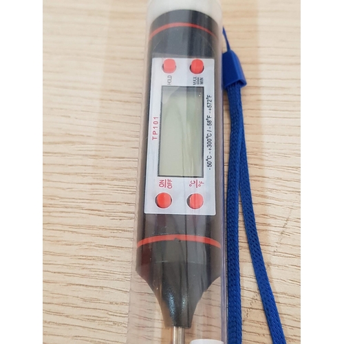 256 - Digital Thermometer Random Colour Kitchen Food Electric Thermometer (Un-Used, Un-Tested)