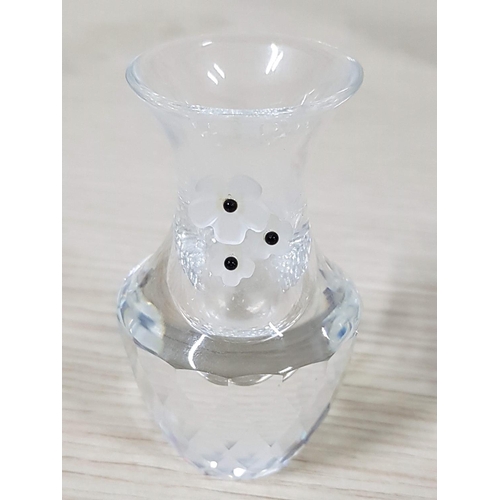 262 - Crystal Collection; Crystal Bell (H:15.5cm) Mini Vase (H:7.5cm) and Crystal Car Model (Approx. 16.5 ... 