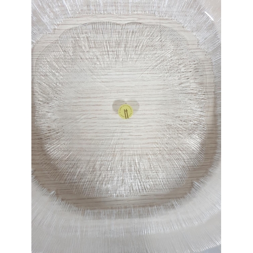 374 - Various Glassware; Coloured Glass Oval Dish (37 x 24cm) Square Cut Glass Dish (24 x 24cm) 2 x Glass ... 