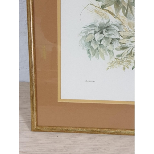 390 - Art Print Botanical Flowers in Frame (45.5 x 57cm)