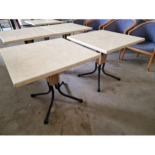 542 - 2 x German Made Folding Square Restaurant / Café Tables, (Approx. 80 x 80cm), (2)