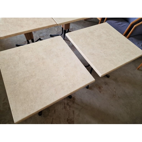 542 - 2 x German Made Folding Square Restaurant / Café Tables, (Approx. 80 x 80cm), (2)