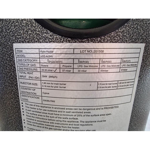 553 - Baumann Gas Patio Heater (Model: 201508)