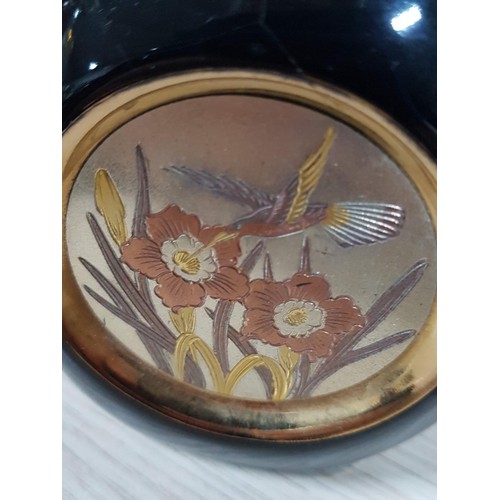 387 - The of Art of Chokin Japanese Porcelain Souvenir Decorated with 24k Gold Edged - Decorative Tray / P... 