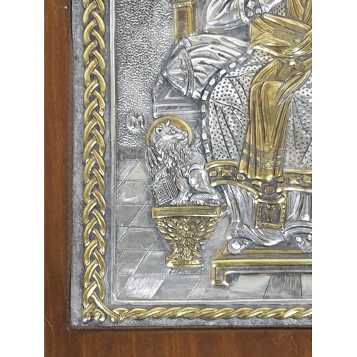 128 - Silver Greek Orthodox Icon (Exact Copy's of Byzantine Era) 