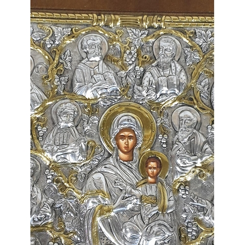 128 - Silver Greek Orthodox Icon (Exact Copy's of Byzantine Era) 