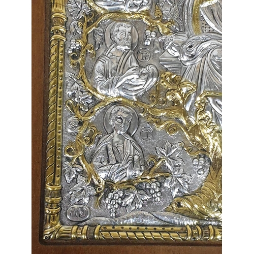 128 - Silver Greek Orthodox Icon (Exact Copy's of Byzantine Era) 