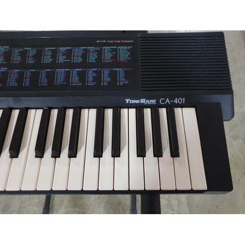 241 - Casio Tone Bank Keyboard CA-401 with Stand Stereo Keyboard 100 Sound Tonebank, 100 Sound Pattern Bea... 