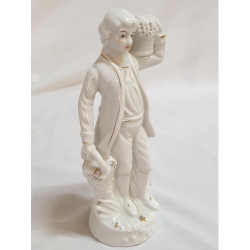 365 - Continental Style Porcelain Figurines Carriage Young Men, Young Couple