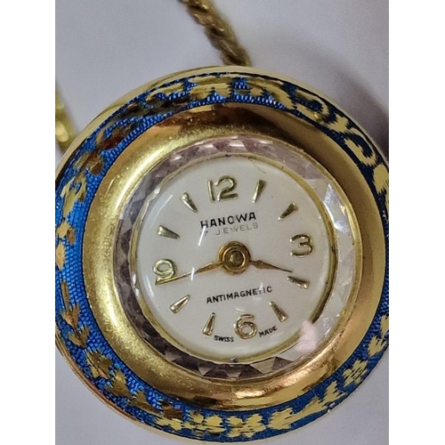 91 - Vintage Gold Plated 'Sinex' Swiss Made Nurses Brooch Watch (Manual Wind & Running), Together with 'H... 