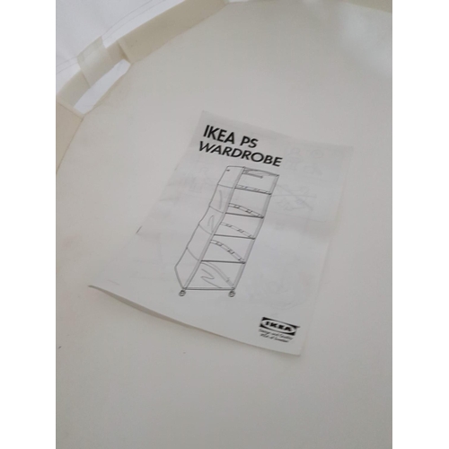 157 - Ikea OS Wardrobe (White Textile Lightweight on Wheels (164 x 48 x 42cm)