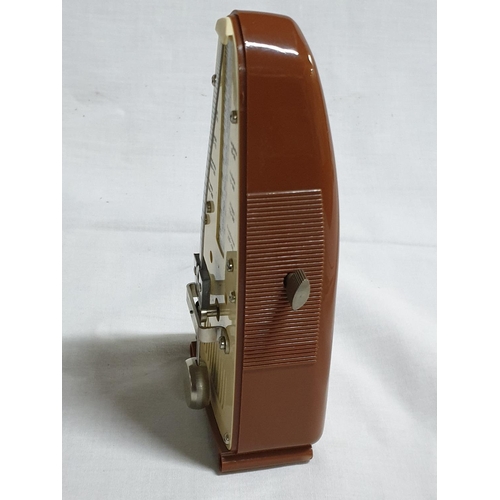 170 - Wittner Taktell Piccolo Metronom (Brown Plastic Case, Made in Germany)