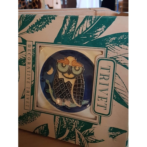 171 - Large Collection of Owl Images in Various, Sizes, Style, Material etc (22pcs & 1 x Box of 6 x Candle... 