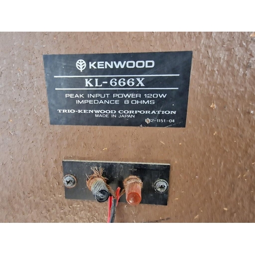 81 - Pair of Vintage Kenwood 120w Speakers in Wood Effect Cases, (Model: KL-666X), (2), (Each Approx. 36 ... 