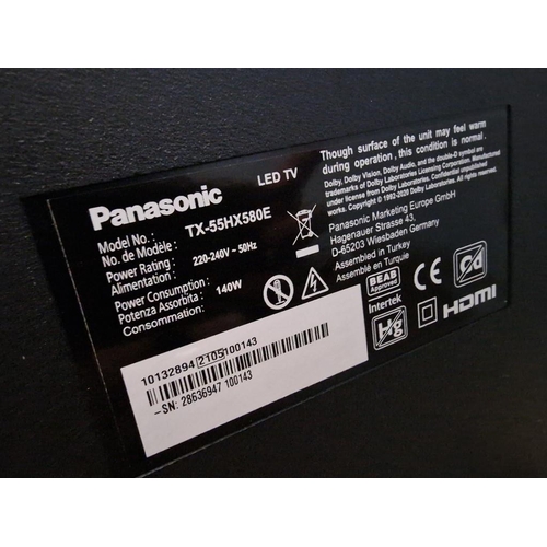 67 - Panasonic 55'' LED Smart TV (4K HDR, HX580 Series), (Model: TX-55HX580E) 

* Looks New / Unused, Sti... 