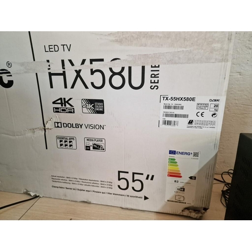 67 - Panasonic 55'' LED Smart TV (4K HDR, HX580 Series), (Model: TX-55HX580E) 

* Looks New / Unused, Sti... 