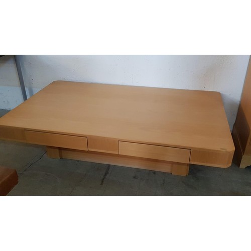 827 - Large Rectangular Modern MDF Coffee Table with 4 - Drawers (2 - Drawers on each Side), (160 x 97.5cm... 