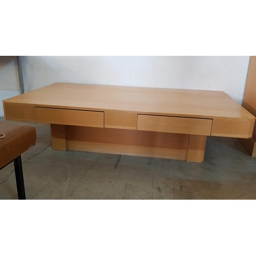 827 - Large Rectangular Modern MDF Coffee Table with 4 - Drawers (2 - Drawers on each Side), (160 x 97.5cm... 