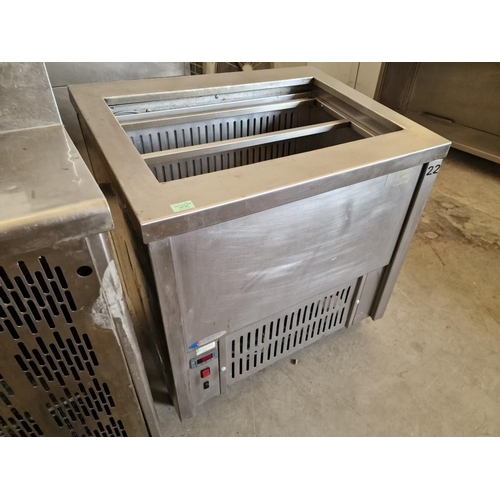 789 - Stainless Steel Commercial Chiller / Salad Serving Station / Unit, on Wheels, (Approx. 80 x 58 x 84c... 