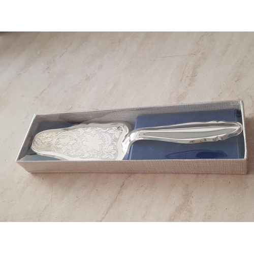 815 - Vintage Style Silver Plated Ornate Cake Slicer / Cake Server (Boxed, Un-Used) Made in Germany (Fried... 