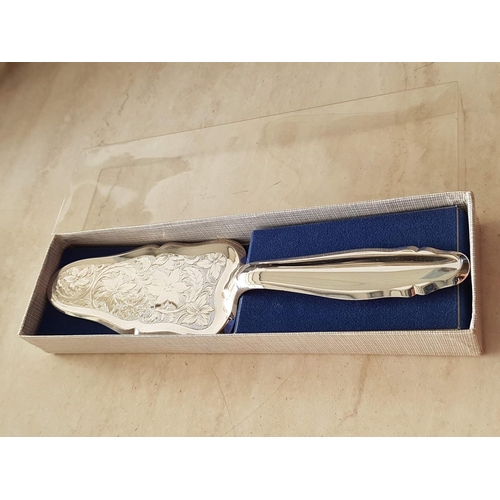 815 - Vintage Style Silver Plated Ornate Cake Slicer / Cake Server (Boxed, Un-Used) Made in Germany (Fried... 