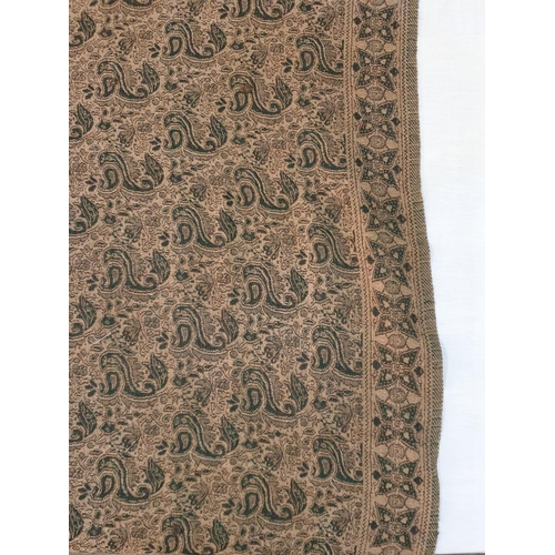 385 - 3 x Oriental Large Cotton and Hand Decorated Shawl / Scarf in Earth Colours (90 x 190cm each)