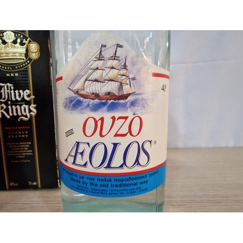 402 - Keo Five Kings Brandy (40%, 700ml) Together with Oozo 