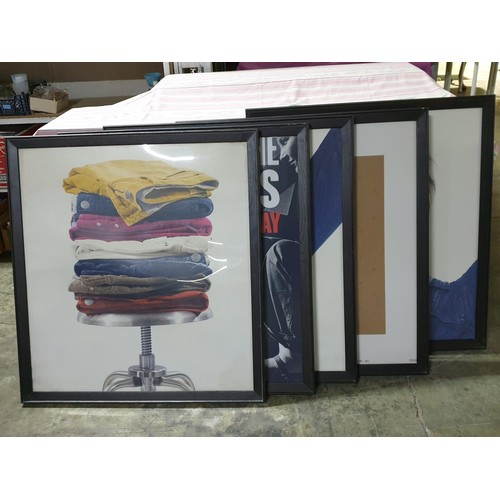 830 - Collection of 5 x Large Square Photo Frames Black Finished (94 x 101cm each)