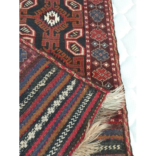 176 - Afghan Woven Wool Kilim Carpet - Classic Oriental Pattern and Colours (162 x 86cm)