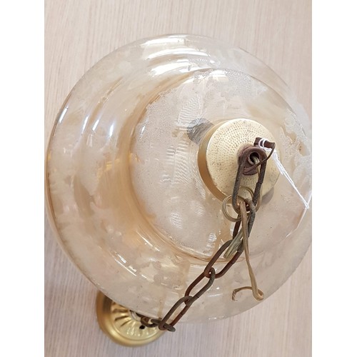 724 - Retro Style Amber Glass Hanging Light