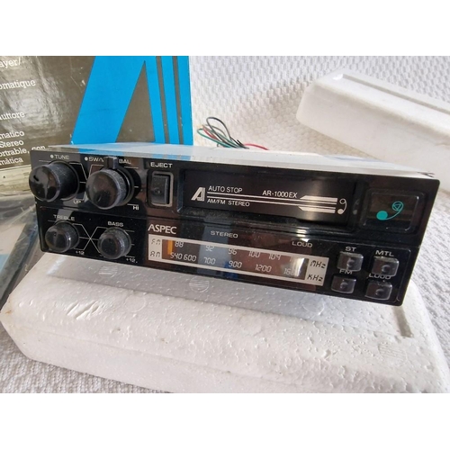 246 - 'Aspec' Car Radio (AR-1000EX) with Box, Together with 'Telereport 10', (untested), (2)