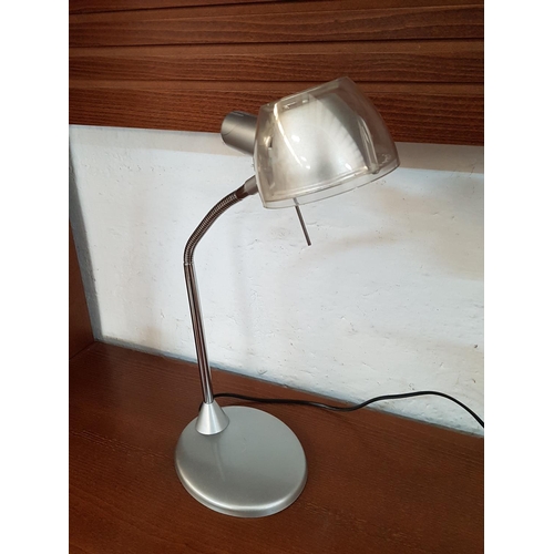 428 - 2 x Modern Desk Lamps in Silver Colour (Un-Tested)