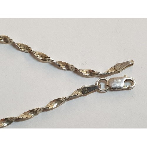 194 - Silver Jewellery; Greek Key Link Bracelet (L:20cm)  .925 Silver, Total Weight 8gr Together with .925... 