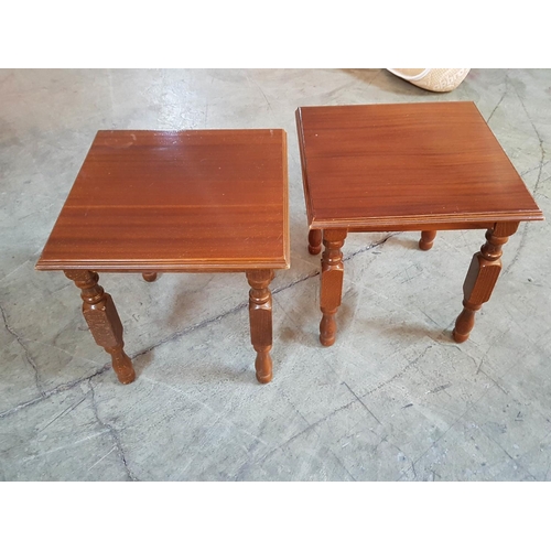 252 - Retro Style Coffee Table Rectangular (46 x 100 x 44.5cm Together with 2 x Square Side Tables (43 x 4... 