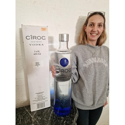 3 - 6L (SIX LITRE) Bottle of 'Ciroc' Snap Frost Vodka, 40%, 5 Times Distilled, Produced in France, with ... 